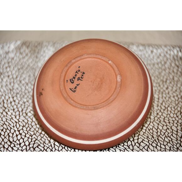 Vintage Hand Crafted Ccantu Red Clay / Barro Rojo Seed Pot Peruvian Pottery - Picture 6 of 7